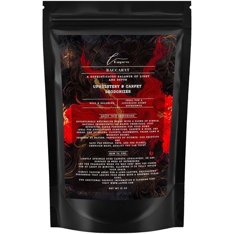 Lapew Baccarat Rouge Carpet Freshener Powder Powerful Odor Eliminator for Home Upholstery Deodorizer Carpet Deodorizer Pet Urine Cat Litter Box Baccarat Rouge Fragrance